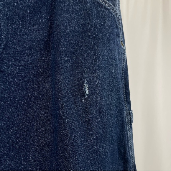 Wrangler 36x30 Fleece Lined Jeans Outdoor Chore Barn Winter Thick Warm Dark Wash - Picture 6 of 11